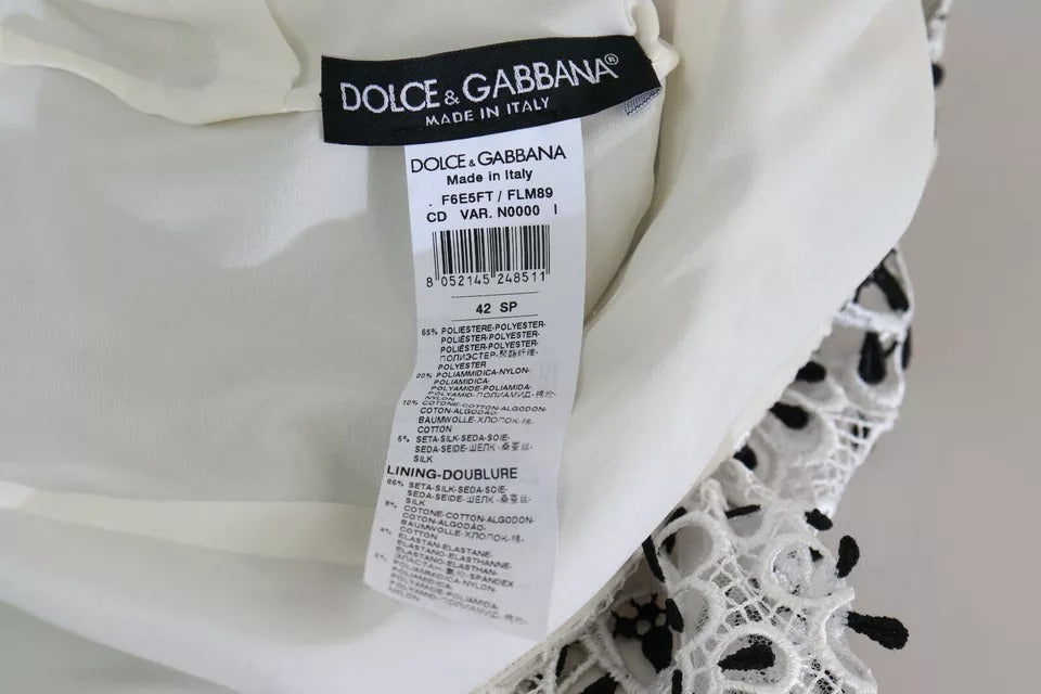 White Cutout Design Polyester A-line Midi Dress