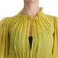 Yellow Shift A-line Silk Gown Dress