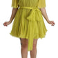 Yellow Shift A-line Silk Gown Dress