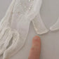 White Crystal Elbow Length Cotton Tulle Gloves