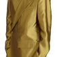 Gold Satin Long Sleeves Blazer Coat Jacket