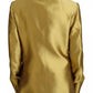 Gold Satin Long Sleeves Blazer Coat Jacket