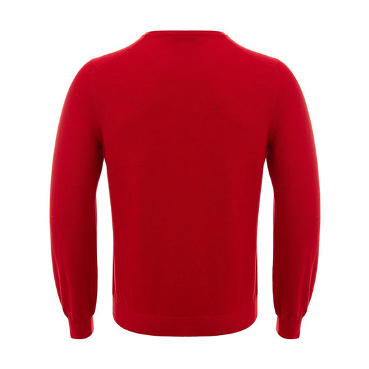 Gran Sasso Red Cotton Sweater