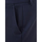 Elegant Blue Wool Pants for Women