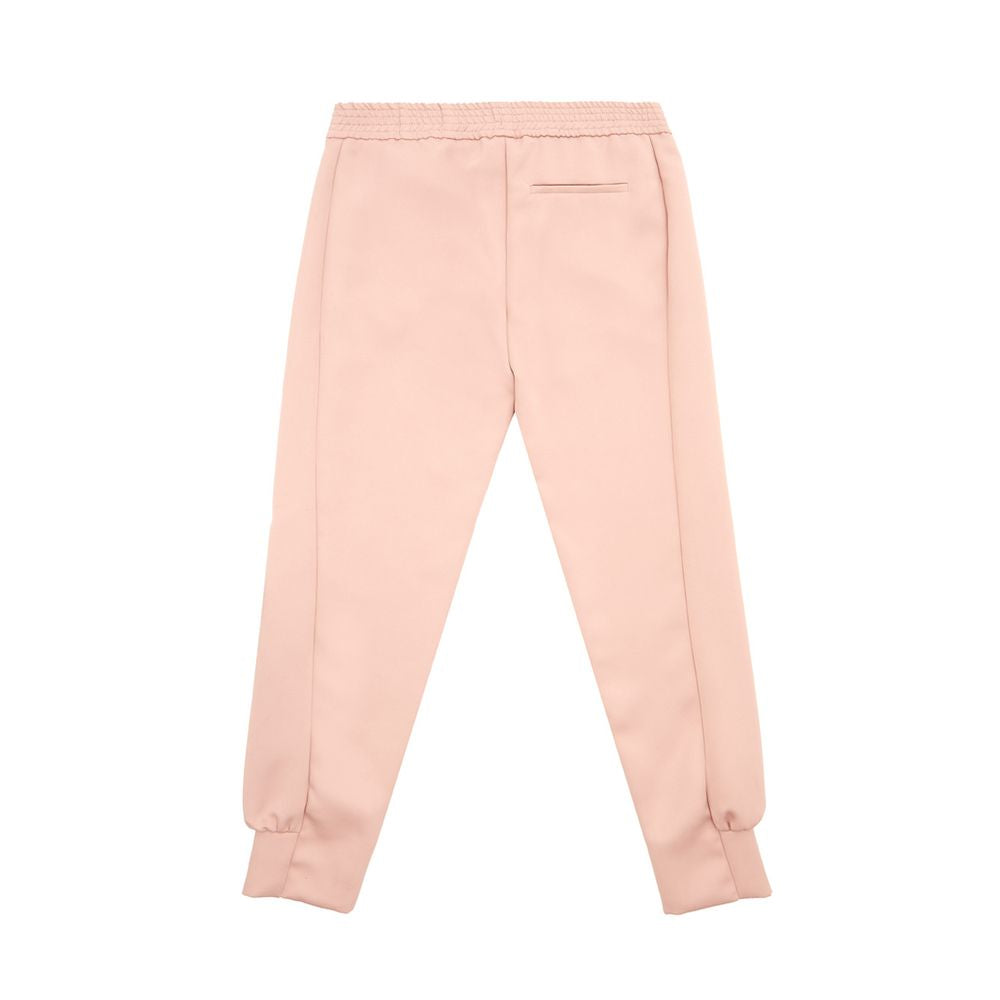 Elegant Pink Polyester Pants for Women