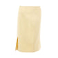 Elegant Yellow Viscose Skirt for Women