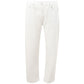 Elegant White Cotton Trousers