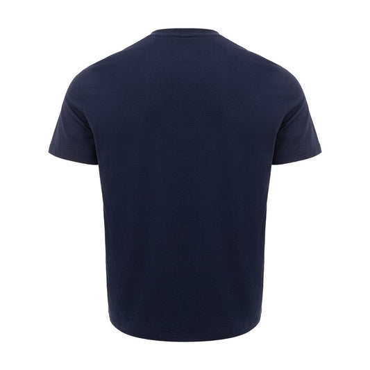 Sleek Blue Cotton Tee for Men