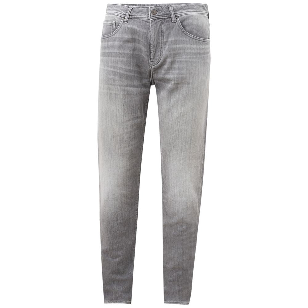 Sleek Gray Cotton Denim Essentials