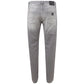 Sleek Gray Cotton Denim Essentials