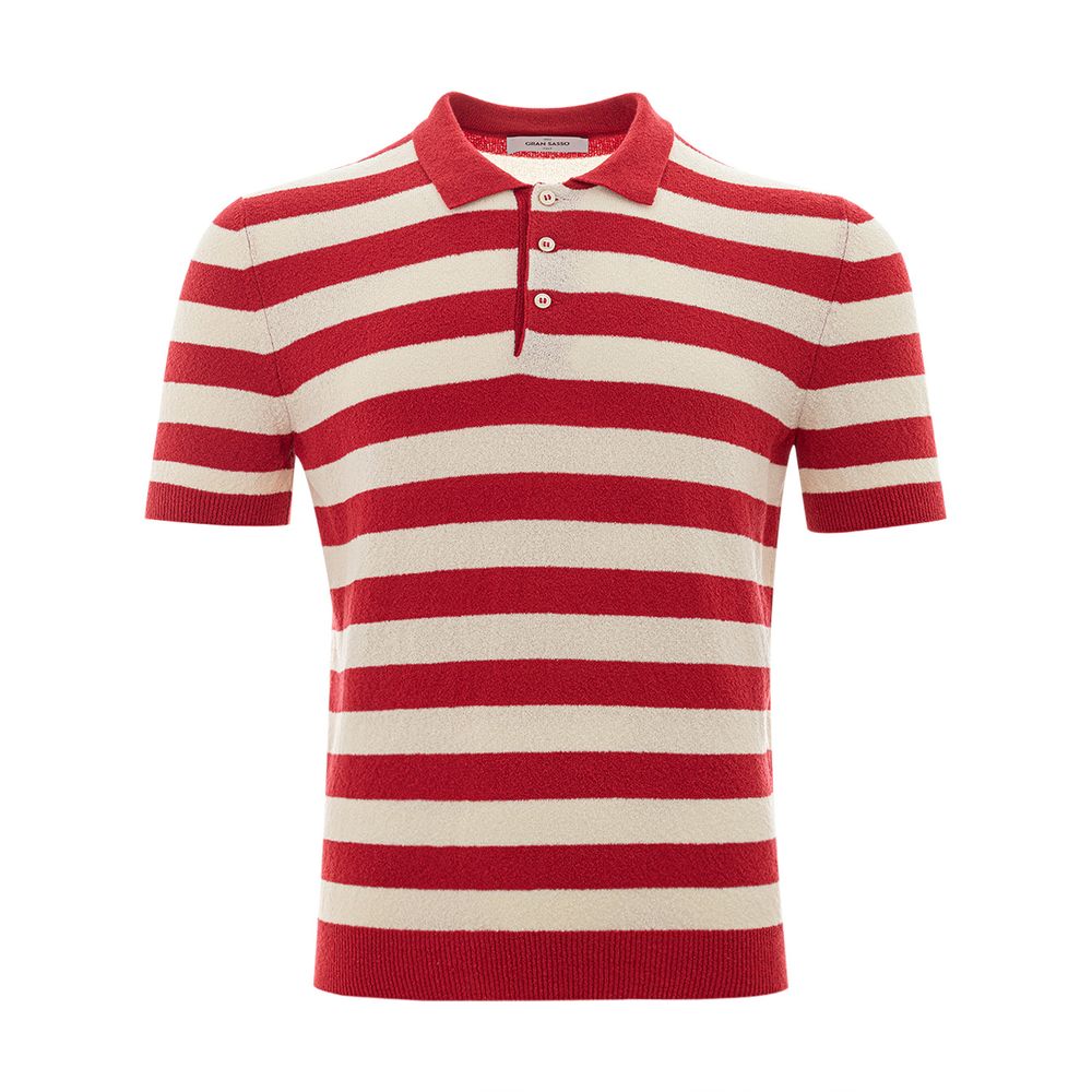 Elegant Cotton Polo Shirt in Vibrant Red