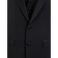 Elegant Black Wool Men's Suit