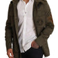 Green Cotton DG Love Blouson Coat Jacket