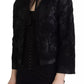 Black Lace Sheer Corset Organza Silk Jacket