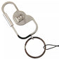 Silver Tone Brass Metal DG Logo Engraved Keyring Keychain