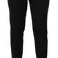 Black High Waist Tapered Trouser Pants