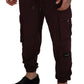 Bordeaux Cargo Jogger Trouser Cotton Pants