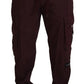 Bordeaux Cargo Jogger Trouser Cotton Pants