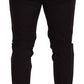 Brown Skinny Men Cotton Stretch Pants