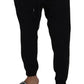 Black Jogger Jogging Wool Pants