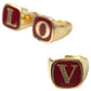 Gold Brass LOVE Enamel Set of 3 Ring