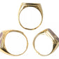 Gold Brass LOVE Enamel Set of 3 Ring