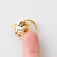 Gold Brass Resin Beige Dog Pet Accessory Ring