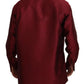 Bordeaux Cotton Long Sleeve Men Formal Shirt