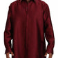 Bordeaux Cotton Long Sleeve Men Formal Shirt