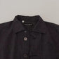 Black Gray Checkered Long Sleeves Collared Casual Shirt