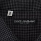 Black Gray Checkered Long Sleeves Collared Casual Shirt