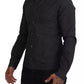 Black Gray Checkered Long Sleeves Collared Casual Shirt