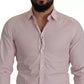 Light Pink Cotton Dress Formal Men GOLD Shirt