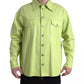 Green Cotton Collared Casual Button Down Shirt