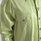 Green Cotton Collared Casual Button Down Shirt