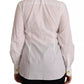 White Cotton Collared Long Sleeves Formal Shirt Top