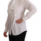 White Cotton Collared Long Sleeves Formal Shirt Top