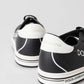 Black Leather Crown Milano Sneakers Casual Shoes