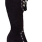 Purple Suede Leather Studded High Boots Shoes