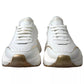 White Gold Leather Sport DAYMASTER Sneakers Shoes