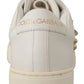 White Leather Gold Red Heart Sneakers Shoes