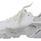 White Silver Leather Daymaster Women Sneakers Shoes