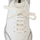 White Silver Leather Daymaster Women Sneakers Shoes