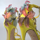 Yellow Butterfly Applique Sandals Shoes