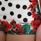 Multicolor Floral Polka Dot Hot Pants Shorts