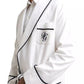 White Linen Belted Robe DG Logo Sleepwear