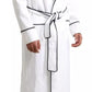 White Linen Belted Robe DG Logo Sleepwear