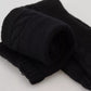 Black Wool Knit Calf Long Women Accessory Socks