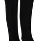 Black Wool Knit Calf Long Women Accessory Socks