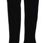 Black Wool Knit Calf Long Women Accessory Socks